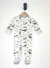 Load image into Gallery viewer, Marine Life printed footie in sustainable fabric