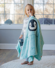 Load image into Gallery viewer, Plush Penguin case with attached blanket inside