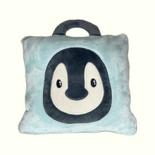 Load image into Gallery viewer, Plush Penguin case with attached blanket inside