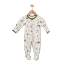 Load image into Gallery viewer, Wilderness printed footie in eco-friendly fabric