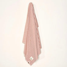 Load image into Gallery viewer, stripe swaddle in terra cotta print - MeOMyEarth