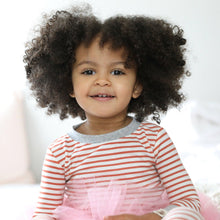 Load image into Gallery viewer, Stripe Terra Cotta PJ set in infant-toddler sizes - MeOMyEarth