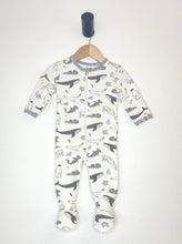 Load image into Gallery viewer, Marine Life printed footie in sustainable fabric