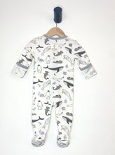 Load image into Gallery viewer, Marine Life printed footie in sustainable fabric