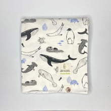 Load image into Gallery viewer, Marine Life print blanket/swaddle