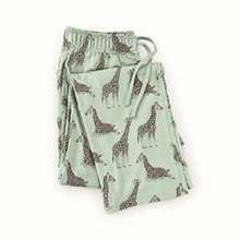 Load image into Gallery viewer, Pajama Pants, Giraffe on Sage, Adult