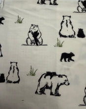 Load image into Gallery viewer, Adult Black bear pajama bottom elastic waist and pockets