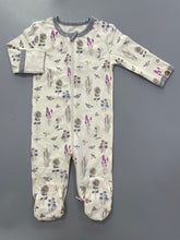 Load image into Gallery viewer, Wildflower and insect pollinator print one piece footie
