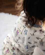 Load image into Gallery viewer, Wildflower and insect pollinator print one piece footie