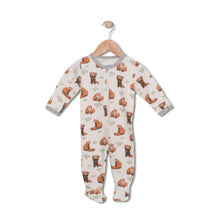 Load image into Gallery viewer, Red Panda printed footie in sustainable fabric - MeOMyEarth