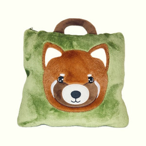 Plush Red Panda case with attached blanket inside