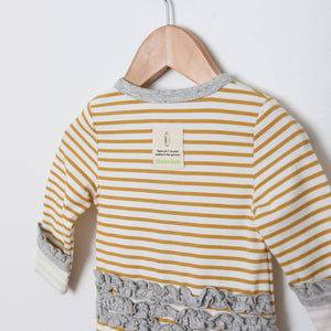 Stripe Footie with Ruffle - MeOMyEarth