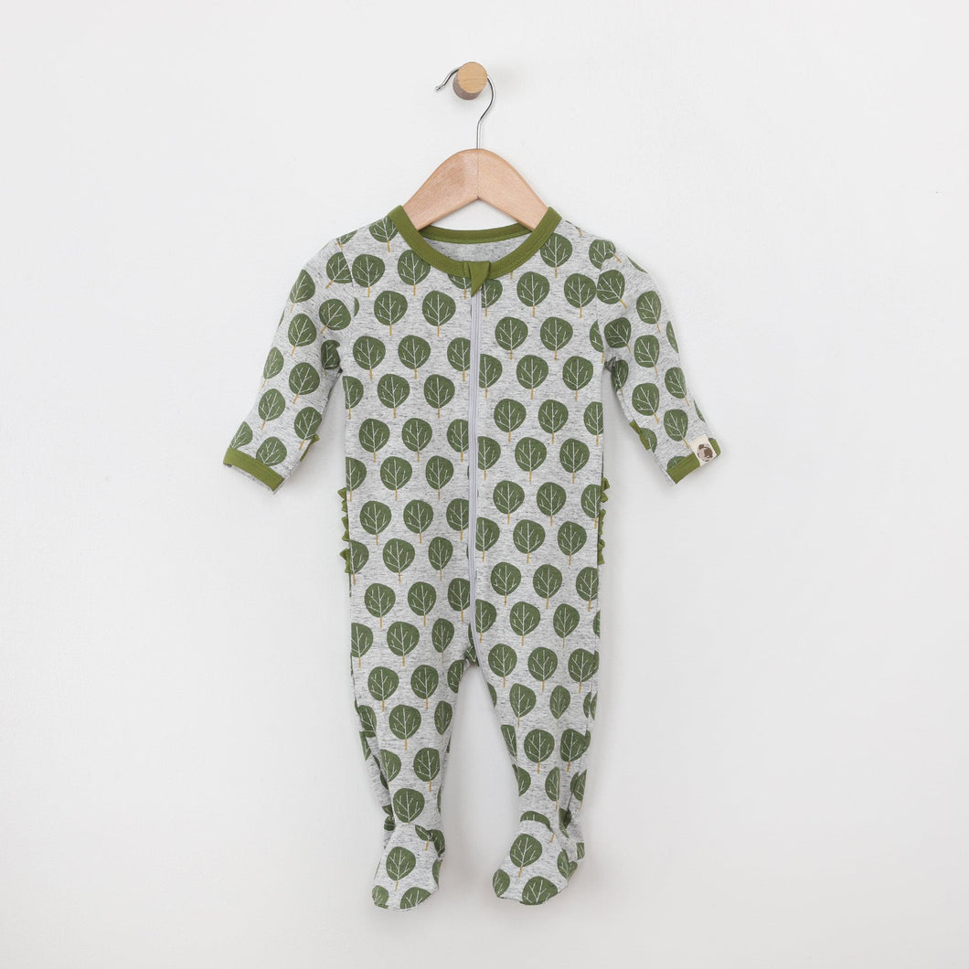 Tree of Life printed footie in sustainable fabric - MeOMyEarth