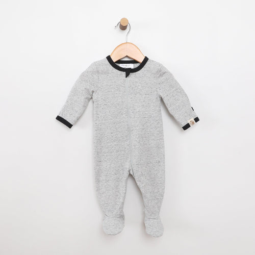 Solid Heather Grey Footie - MeOMyEarth