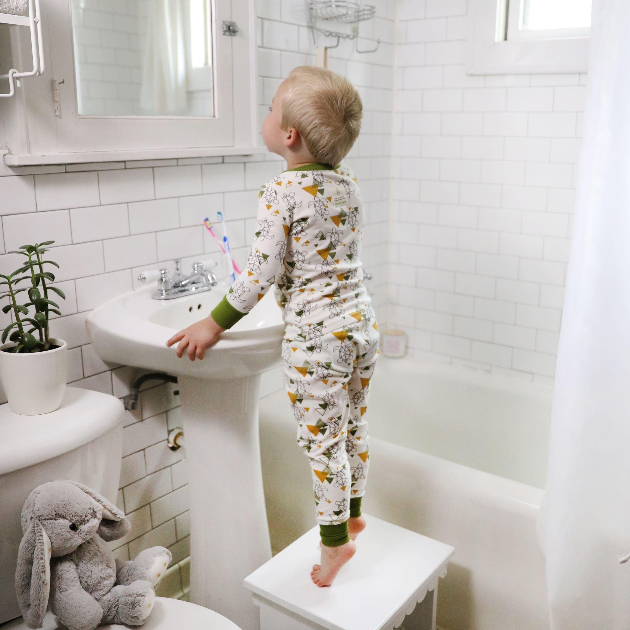Turtle Geo PJ set in – infant-toddler MeOMyEarth sizes